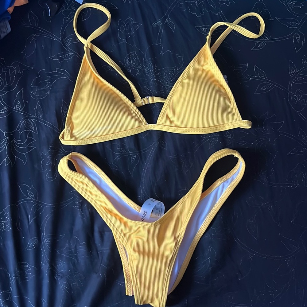 yellow bikini